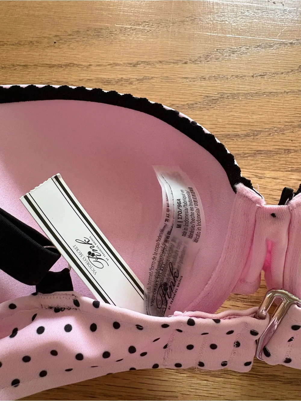 Frankie’s Bikinis Pink Polka Dot Two-Piece Swim Set